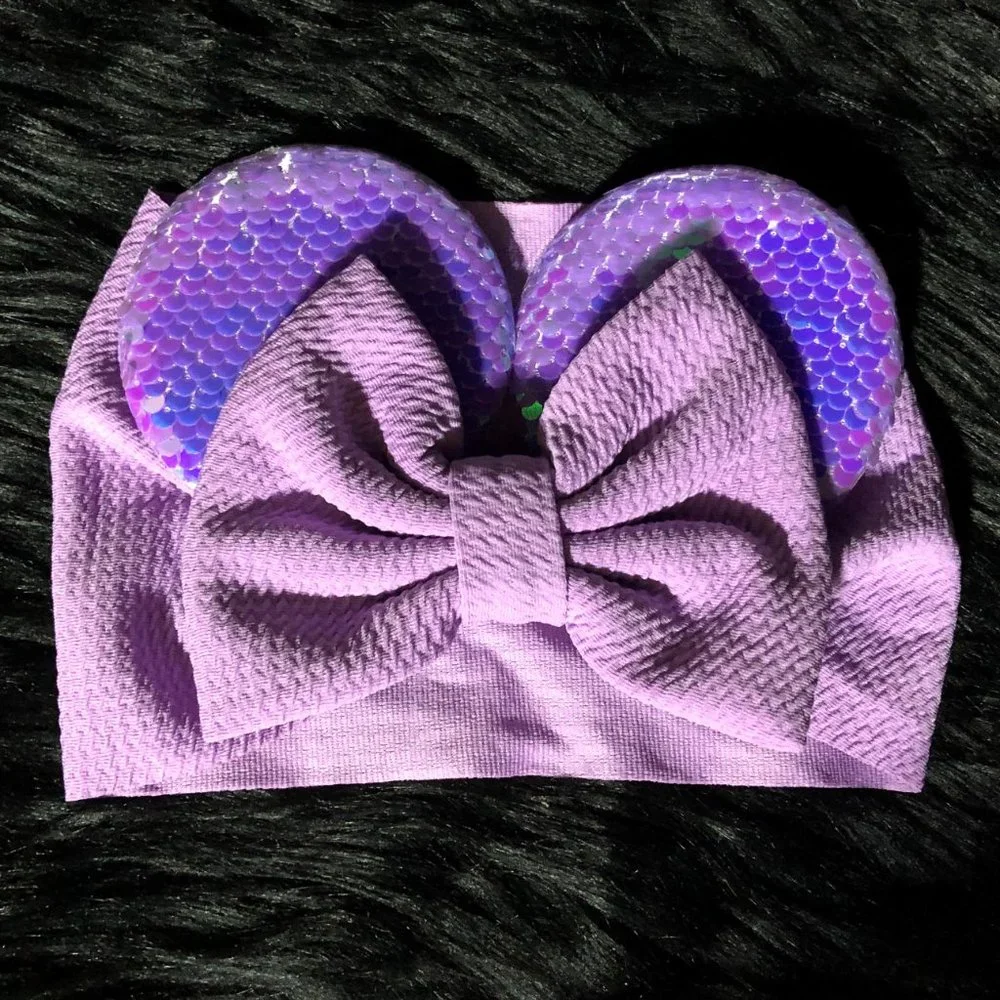 Adorable Sequin Mouse Ears Baby Turban‎ NWOT